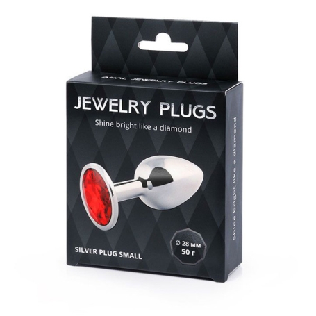 Пробка Jewelry Plug Silver - Red