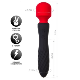 Вибратор ToyFa Black&Red